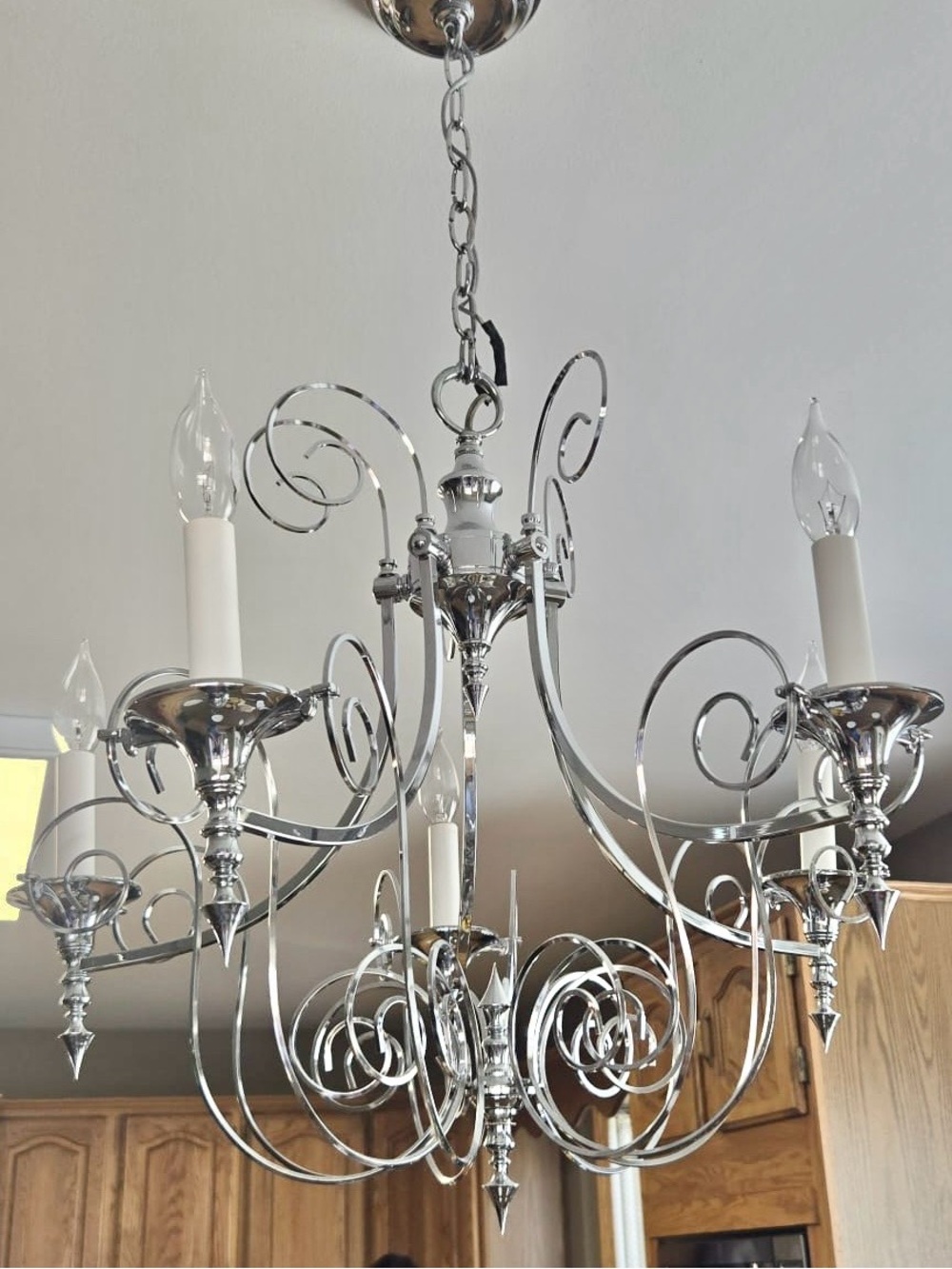 Vintage chandelier chrome Gaetano Sciolari mid century mcm 1960’s